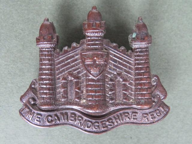 British Army The Cambridgeshire Regiment Officers Service Dress Collar Badge