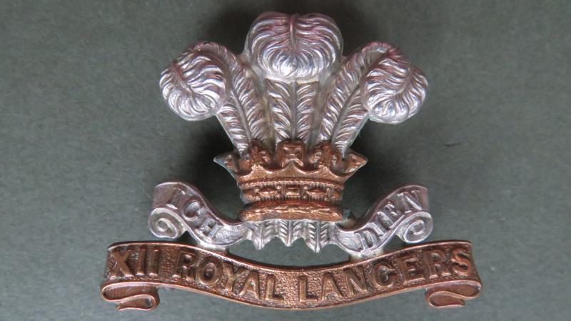 British Army Victorian / Edwardian Period 12th Royal Lancers Cap Badge