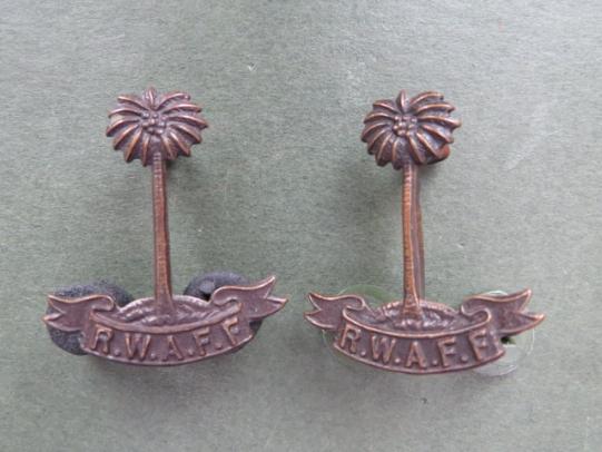 Royal West African Frontier Force Officer's Collar Badges