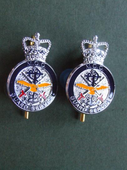 British Ministry Of Defence (MOD) Guard Service Collar Badges