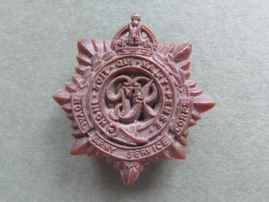 British Army WW2 Plastic Royal Army Service Corps Cap Badge