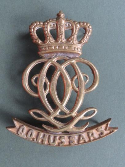 British Army The 7th Queen's Own Hussars Brass Badge