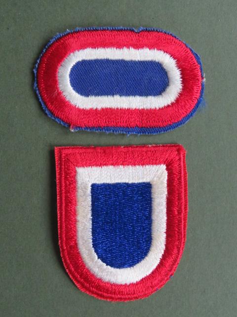 USA Army 82nd Airborne Division HQ & Special Troops Beret Flash & Parachute Oval