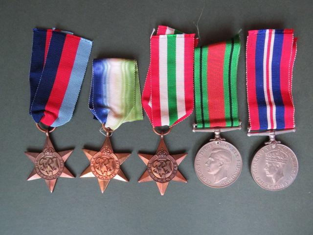 WW2 Group of Five Medals and 1939-45 Medal Slip