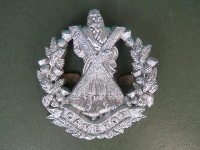 British Army WW2 Plastic Queen's Own Cameron Highlanders Glengarry Badge