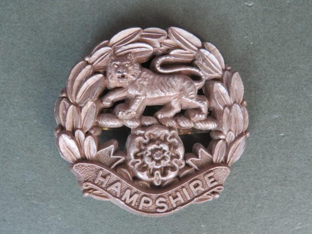 British Army WW2 Economy The Hampshire Regiment Cap Badge