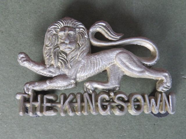British Army WW2 Economy The King's Own Ryal Regiment (Lancaster) Cap Badge