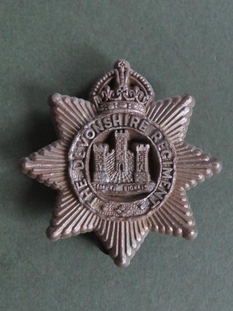 British Army WW2 Plastic The Devonshire Regiment Cap Badge