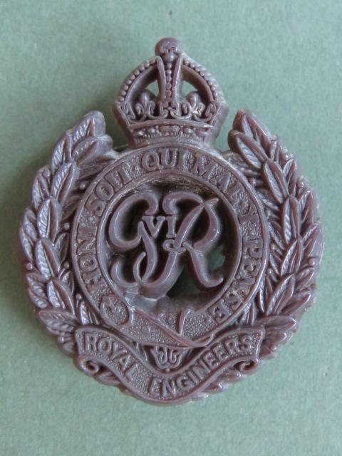 British Army WW2 Economy Royal Engineers Cap Badge