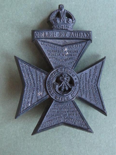 British Army WW2 Economy The Kings Royal Rifle Corps Cap Badge