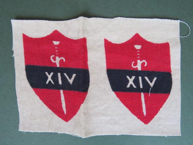 British Army WW2 14th Army Printed Formation Signs