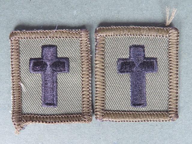 British Army Royal Army Chaplain's Department Combat Dress Collar Badges