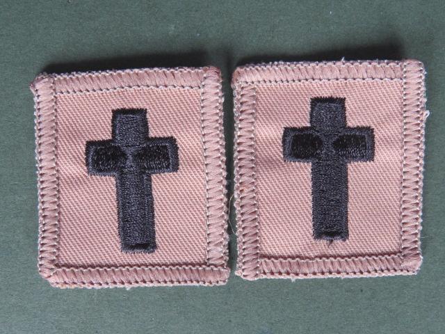 British Army Royal Army Chaplain's Department Combat Dress Collar Badges