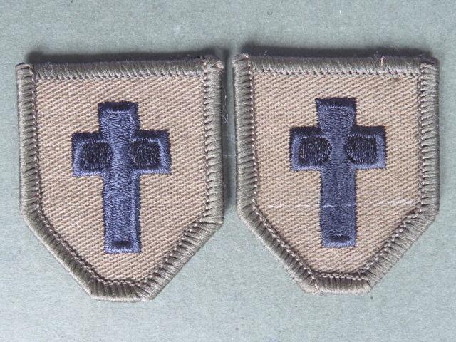 British Army Royal Army Chaplain's Department Combat Dress Collar Badges
