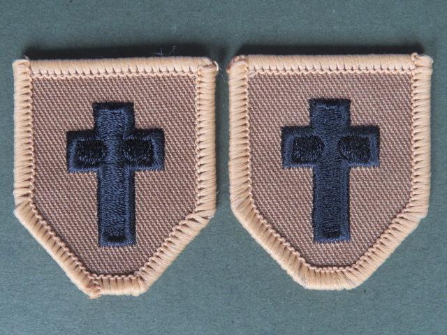 British Army Royal Army Chaplain's Department Combat Dress Collar Badges