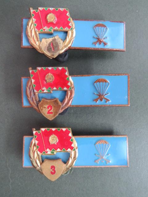 Hungary 1970's 1st, 2nd & 3rd Classes Parachute Proficiency Badges