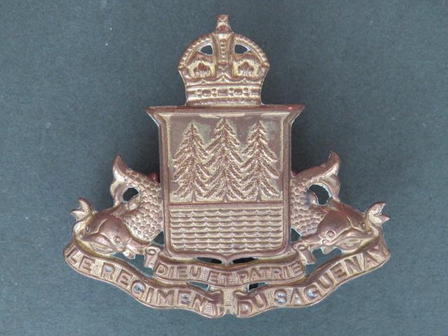 Canada Army Le Regiment Du Saguenay Cap Badge