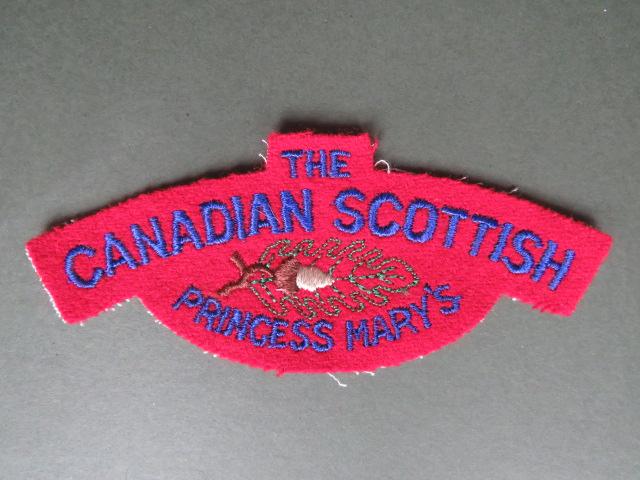 Canada Army Post WW2 The Canadian Scottish Princess Mary's Shoulder Title