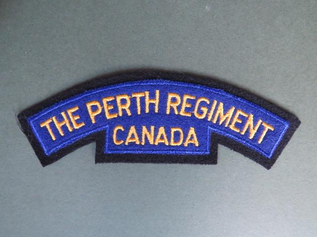 Canada Army Post WW2 The Perth Regiment Shoulder Title