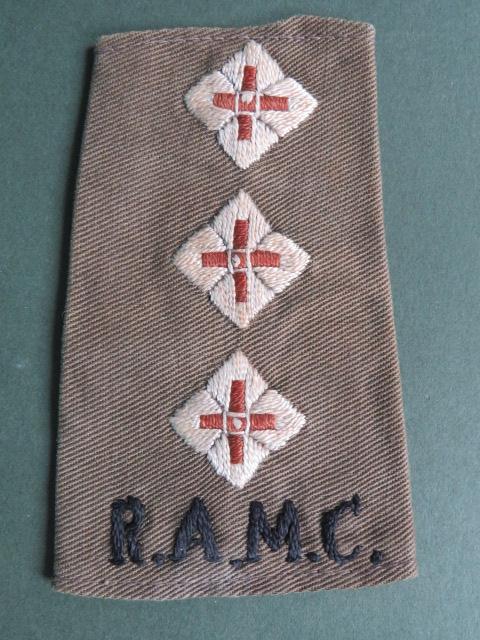 British Army Royal Army Medical Corps Captain's Tropical Shirt Rank Slide