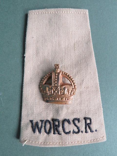 British Army Pre 1953 The Worcestershire Regiment Major's Tropical Shirt Rank Slide