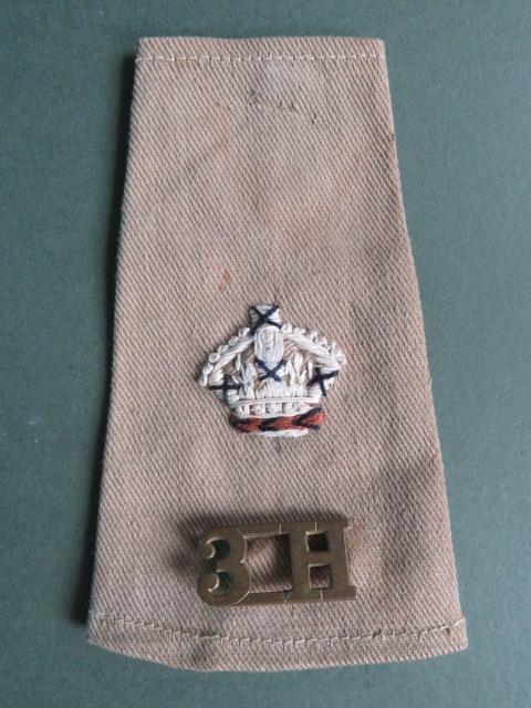 British Army Pre 1953 3rd King's Own Hussars Major's Rank Slide