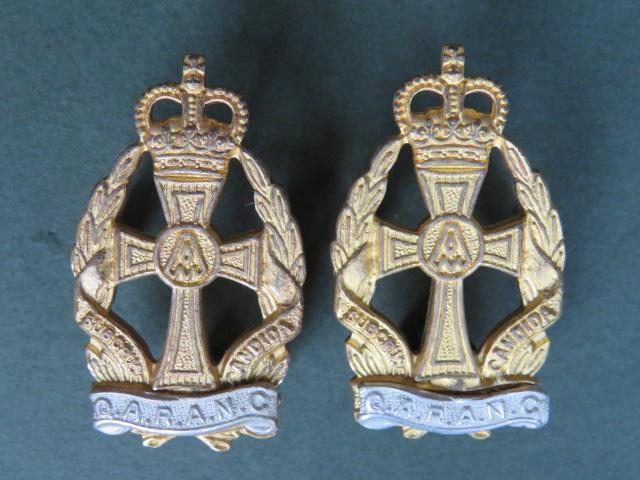 British Army Post 1953 Queen Alexandra's Royal Army Nursing Corps Officer's Collar Badges