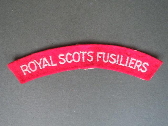 British Army WW2 Royal Scots Fusiliers Shoulder Title