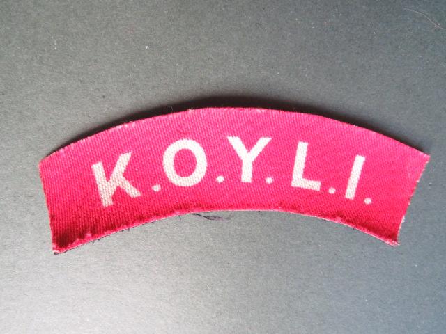 British Army WW2 The King's Own Yorkshire Light Infantry Shoulder Title