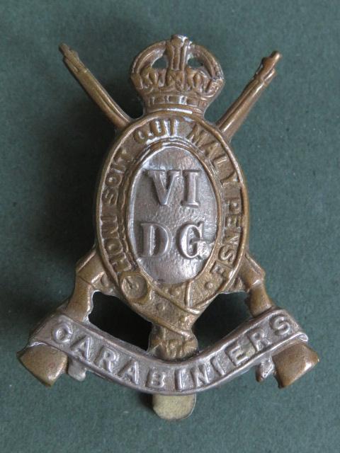 British Army Pre 1953 British Army The Carabiniers (6th Dragoon Guards) Cap Badge
