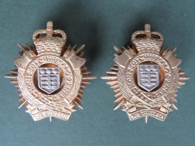 British Army Royal Logistic Corps Officer's Collar Badges