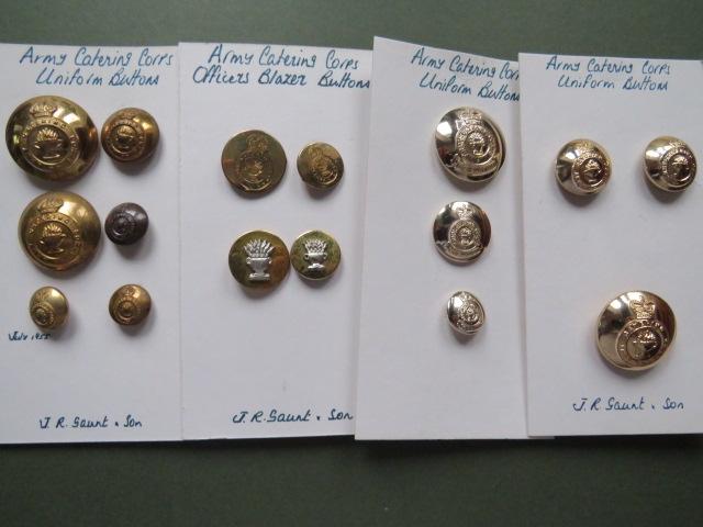 British Army, Army Catering Corps Selection of Uniform Buttons