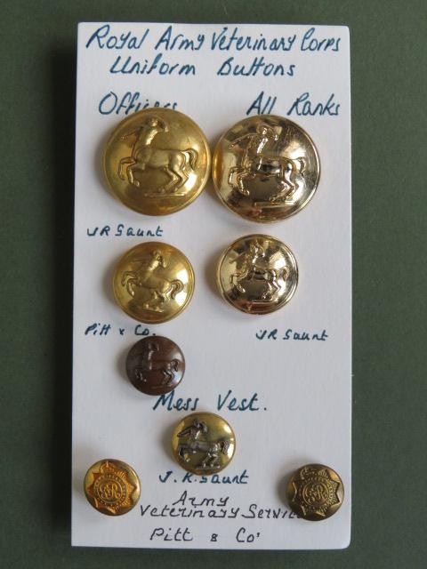 British Army 8 Royal Army Veterinary Corps Uniform Buttons