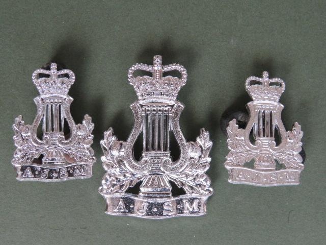 British Army 1980's Army Junior School of Music Cap & Collar Badges