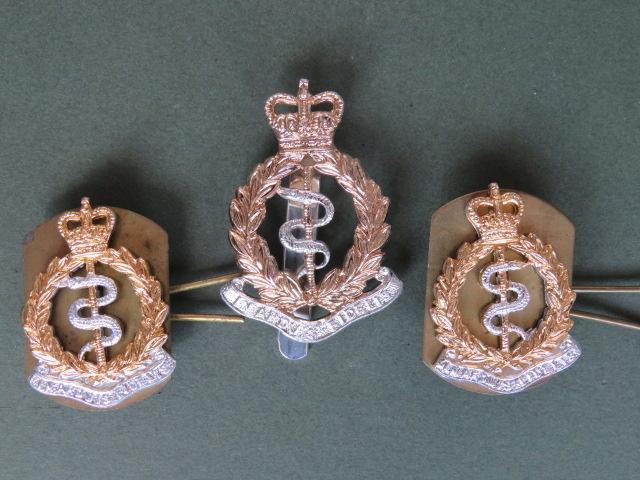British Army Royal Army Medical Corps Cap & Collar Badges