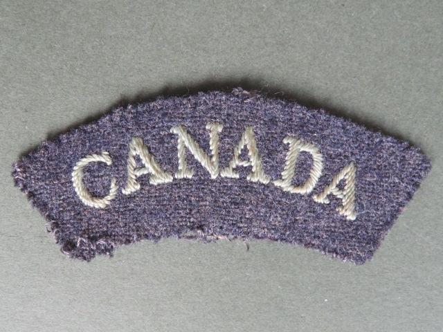 Canada WW2 RCAF Nationality Shoulder Title
