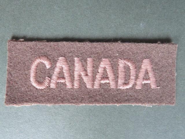 Canada Army WW2 Nationality Shoulder Title