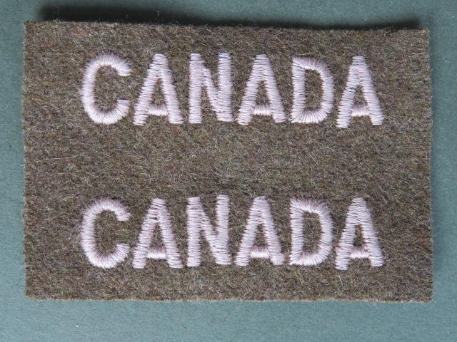 Canada Army WW2 Nationality Shoulder Titles