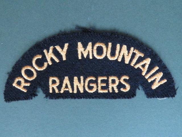 Canada WW2 The Rocky Mountain Rangers Shoulder Title