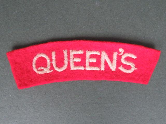 British Army WW2 The Queen's Royal Regiment Shoulder Title