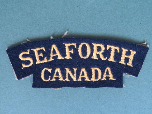 Canada Army WW2 / Late 1940's Seaforth Highlanders of Canada Shoulder Title