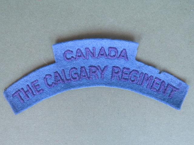 Canada Army WW2 The Calgary Regiment Shoulder Title