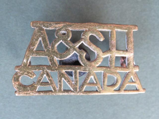 Canada Army 1927- 1936 Pattern Argyll & Sutherland Highlanders Shoulder Title