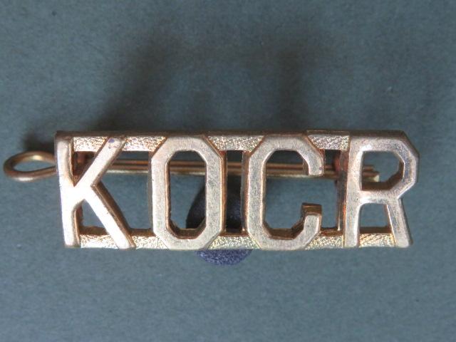 Canada Army Post WW2 King's Own Calgary Regiment (R.C.A.C.) Shoulder Title
