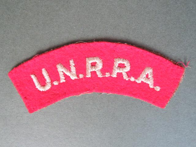 United Nations Relief and Rehabilitation Agency Shoulder Title