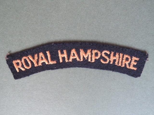 British Army Post WW2 Royal Hampshire Regiment Shoulder Title