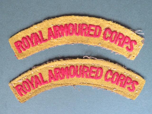 British Army WW2 Royal Armoured Corps Shoulder Titles