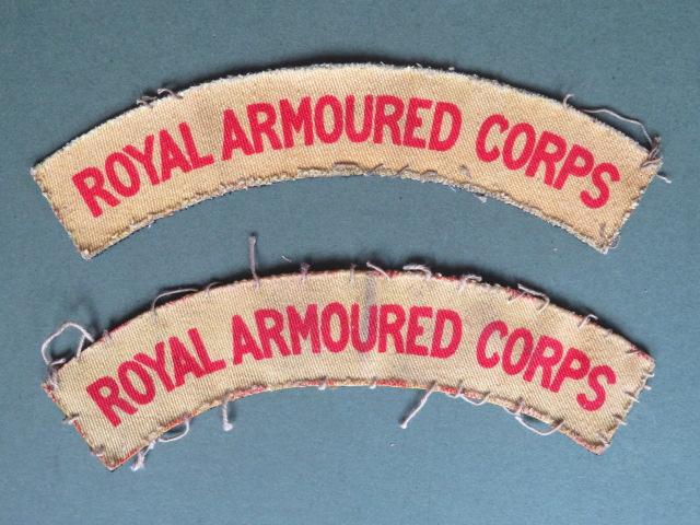 British Army WW2 Royal Armoured Corps Shoulder Titles