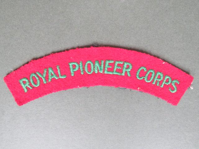 British Army Post WW2 Royal Pioneer Corps Shoulder Title