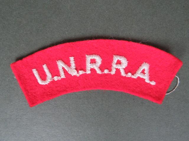 United Nations WW2 Relief and Rehabilitation Agency Shoulder Title